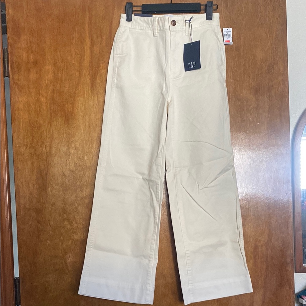 GAP High Rise Wide Leg Crop Pants